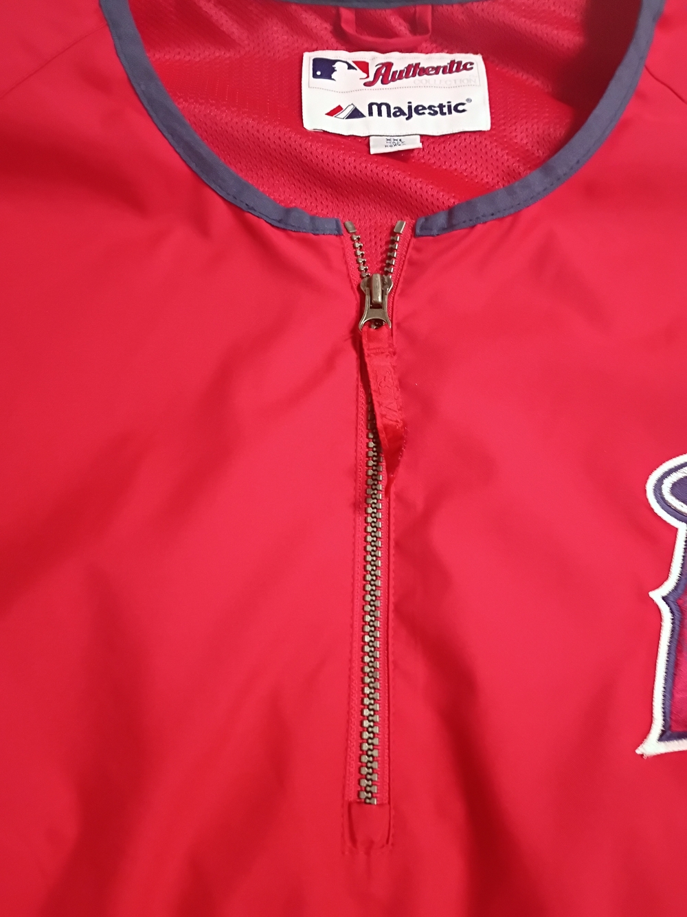 Los Angeles Angels Pullover Jacket Mens XXL Red 1/4 Zip MLB Baseball Majestic - Picture 8 of 16